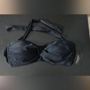 Ocean Blues Black Bikini Top New